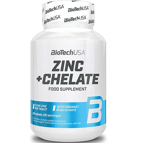 BioTech USA Zinc+Chelate, 60 Tablets